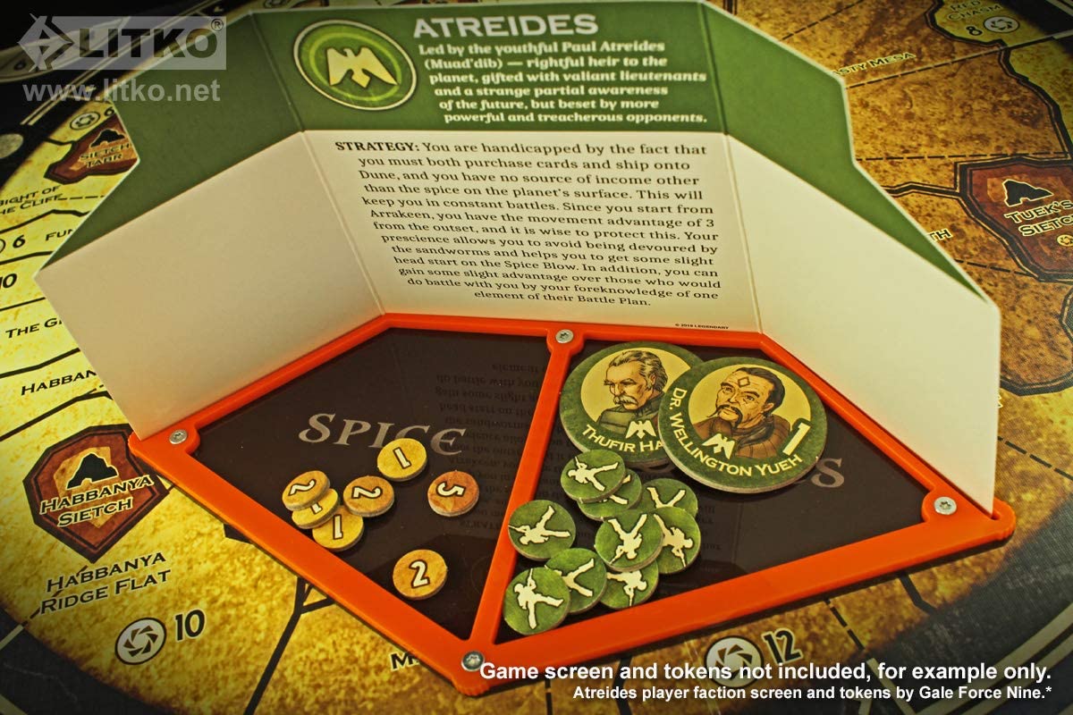 Buy LITKO Player Screen Tray Compatible with Dune Board Game, Multi-Color Online in Indonesia. B08L8CNYD5